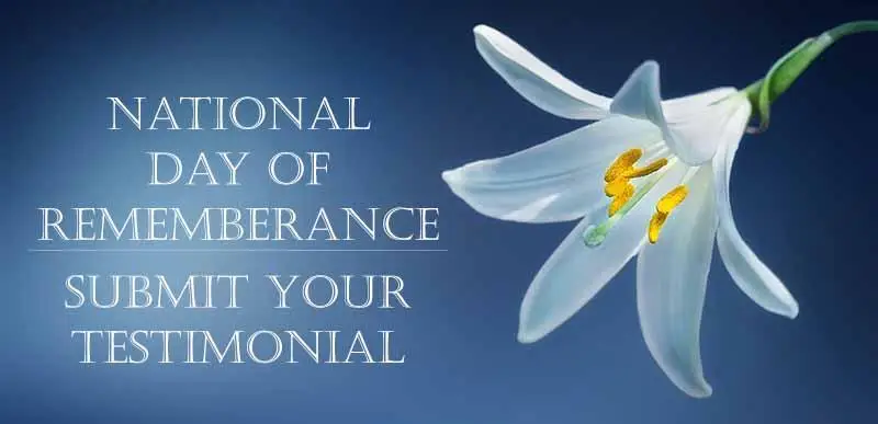 national day of rememberance submit testimonial
